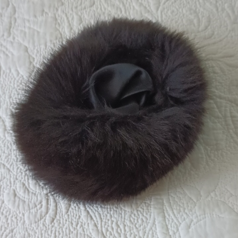 Genuine Black Fox Fur Cuff 1 (one). Great For Crafting, Add A Touch Of Elegance.